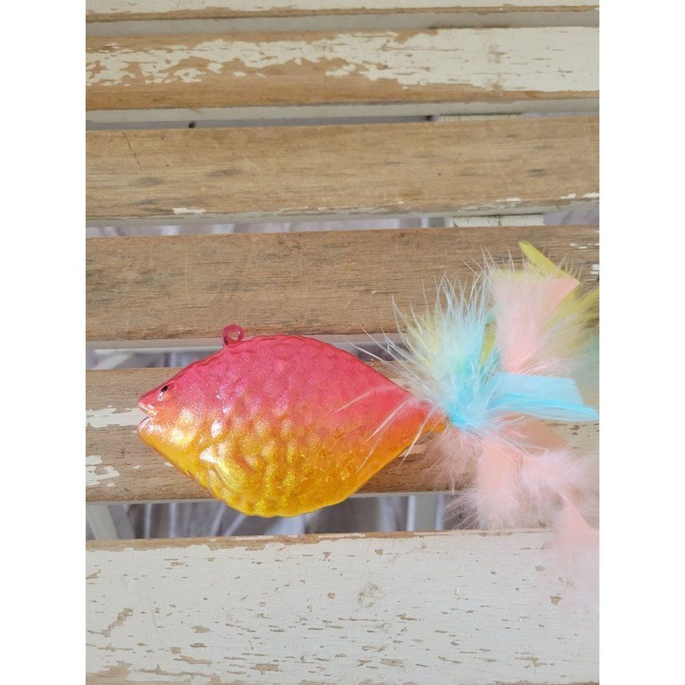 Tropical feather fish ornament unique Xmas‎ tree